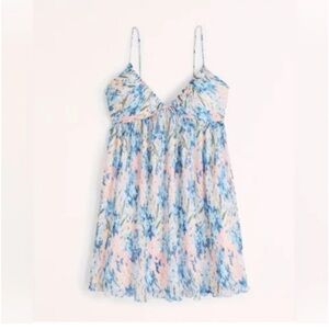 Abercrombie & Fitch Blue and Pink Mini Dress